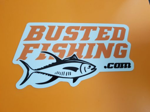 Busted Fishing Small Sticker