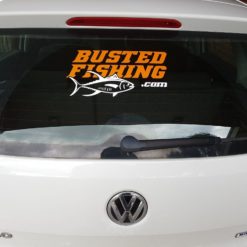 Busted Fishing Large Peel-Off Sticker