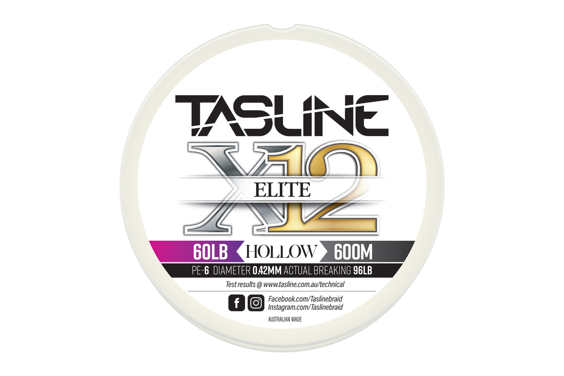 Tasline Elite Hollow Braid Fishing Line - Busted Fishing